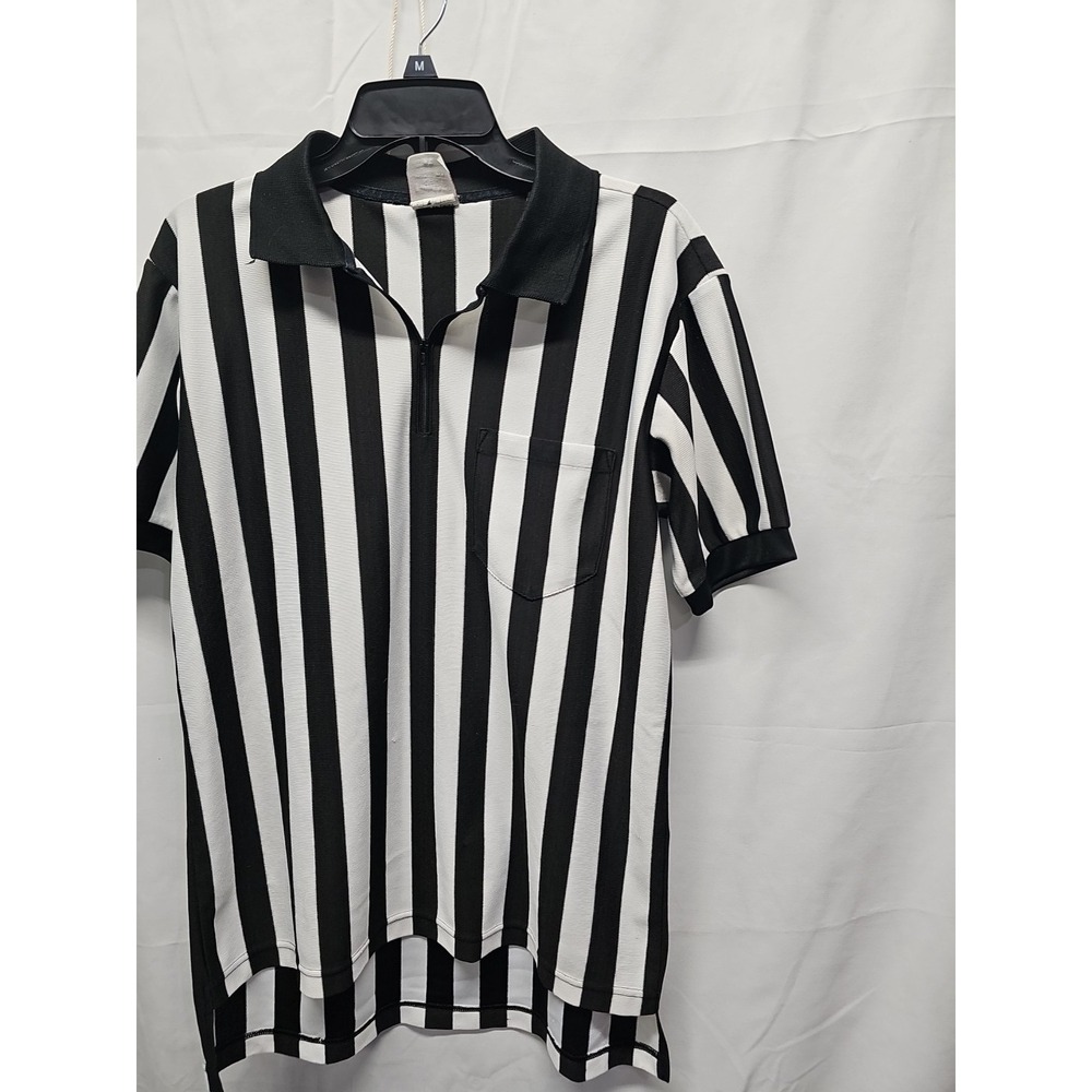 Rawlings Men Black Vtg Refere Official Jersey Shirt Basketball Football Hockey M - Picture 4 of 13
